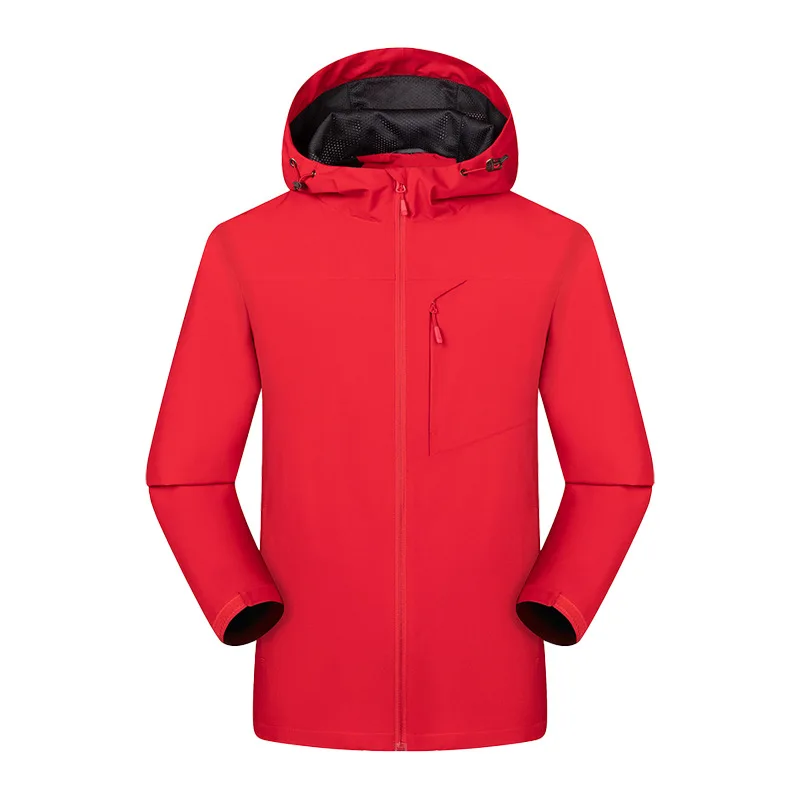 Autumn Outdoor Jacket Light Thin Windproof Waterproof Hiking Suit Single Layer Solid Color Custom Logo Jacket Mens