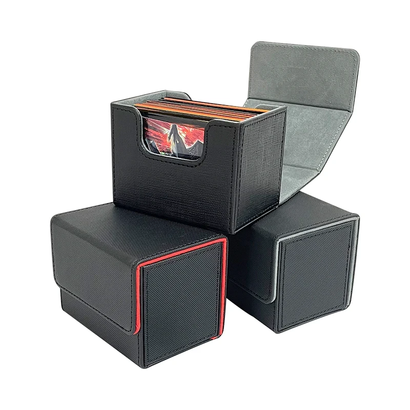 Factory Leather 100+ Flip N Tray Card Deck Playing Card Dice Case