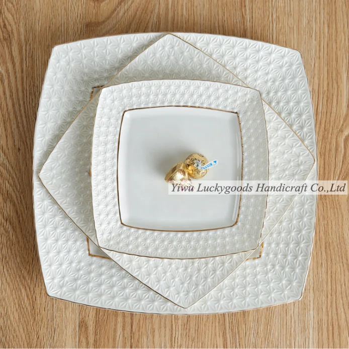 LG20190620-8 factory sale cheap price ceramic plate sets dinnerware white plates for home restaurant hotel