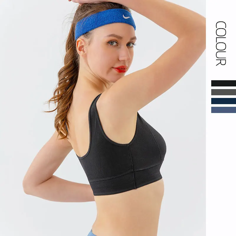 Custom LOGO High Quality Women High Impact Plus Size Denim Activewear Sports Bra