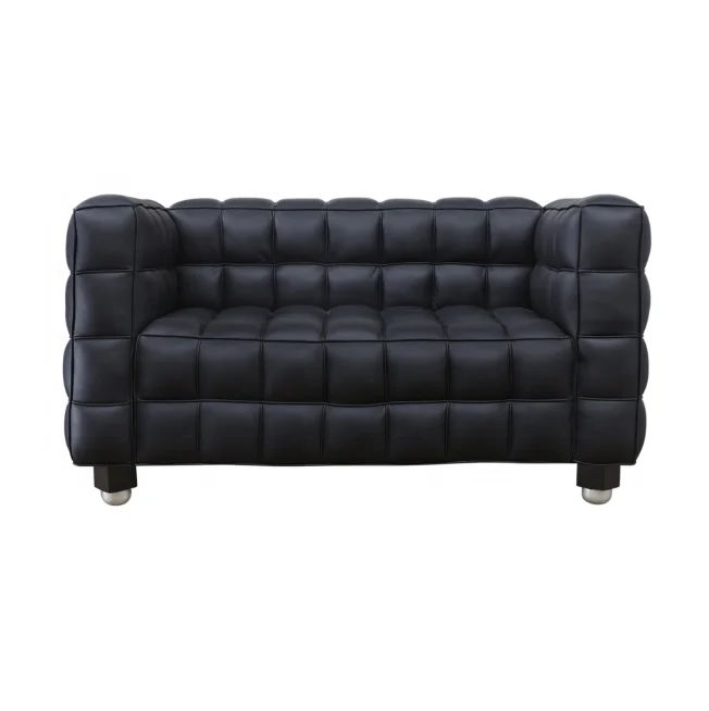 2023 New Premium Luxury Barber Shop Waiting Sofa Beauty Shop Waiting Area Sofa Black Elegant Morden  Sofa