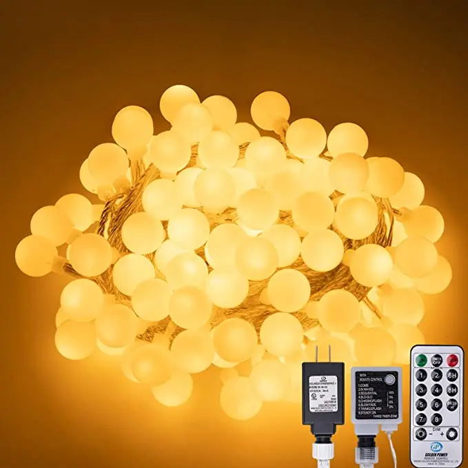 Hot Product Outdoor Indoor Decoration Marine Style White Cotton Ball Led String Light for Party Wedding Decor
