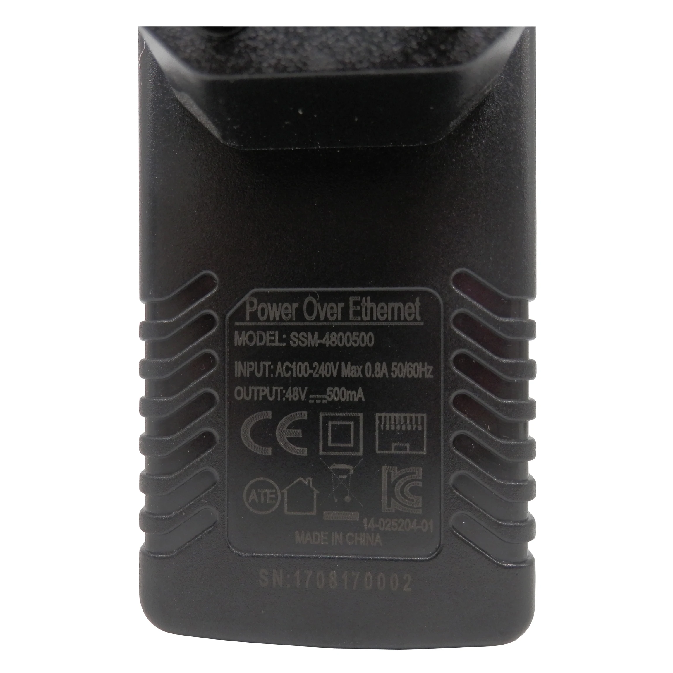 POE injector Ethernet CCTV Power Adapter 48V 0.5A 24W, Compatible with IEEE802.3af poe injector passive