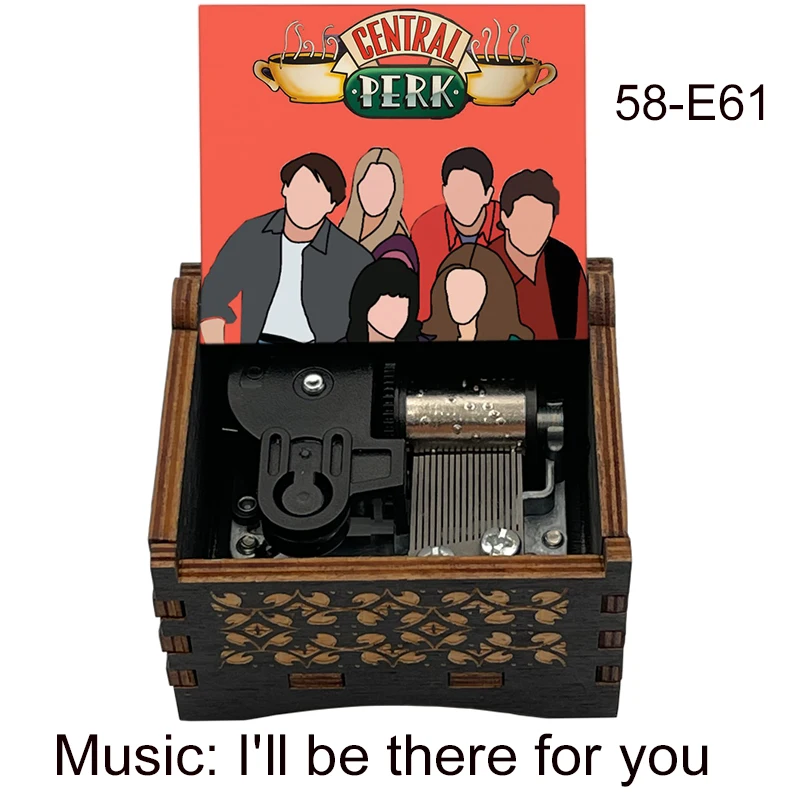 Friends TV Show Wooden Music Boxes I Will Be There for You Musical Friends Birthday Home Office Decorative Gift