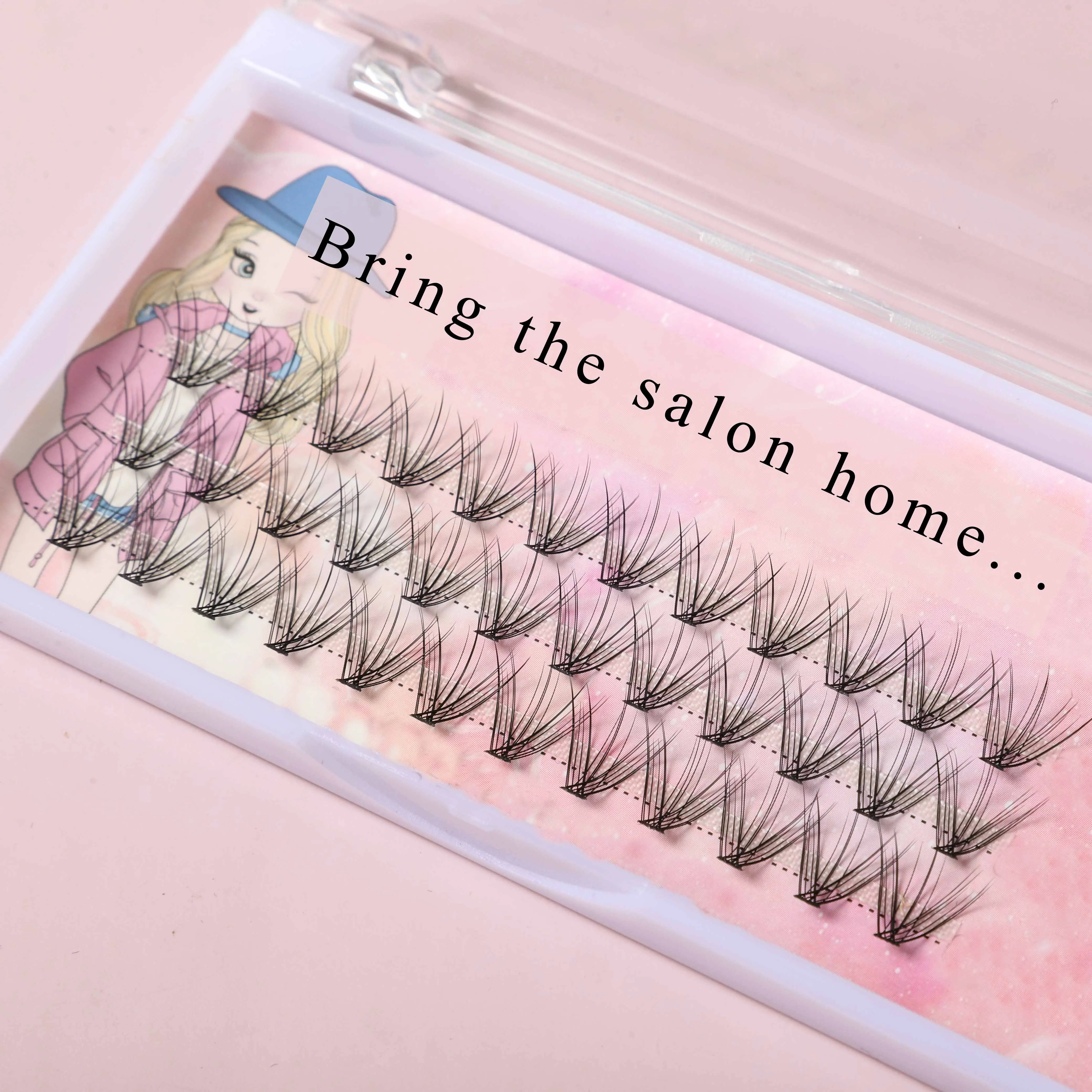 iShero bring the salon home DIY lash extensions thinner band half permanent eyelash cluster lash DIY etyelashes