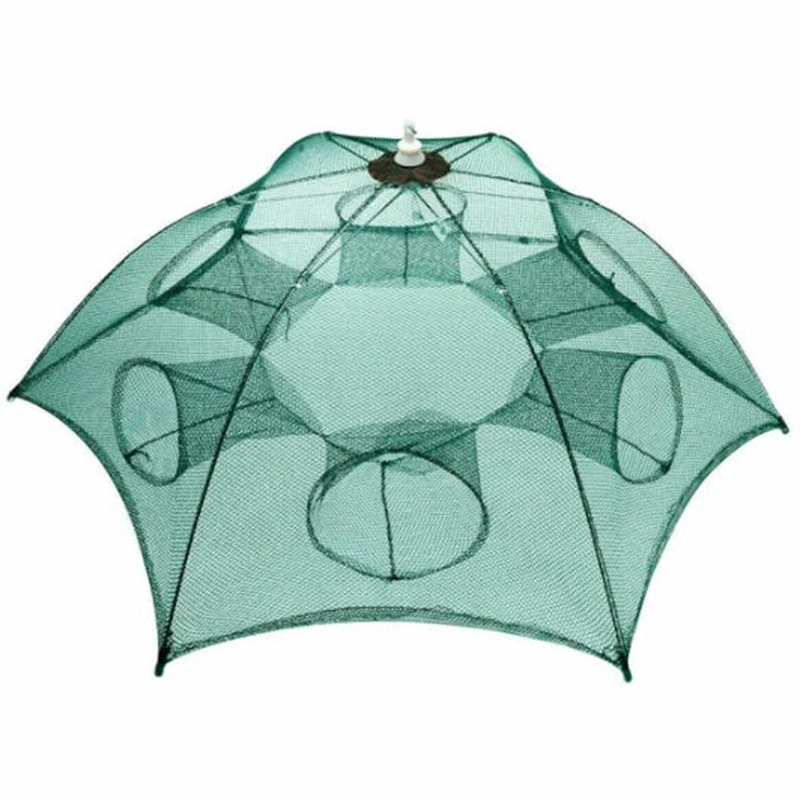 New hot seller folding fish net Shrimp Minnow Crab Baits Cast Mesh Trap net for fishing chinese fishing nets