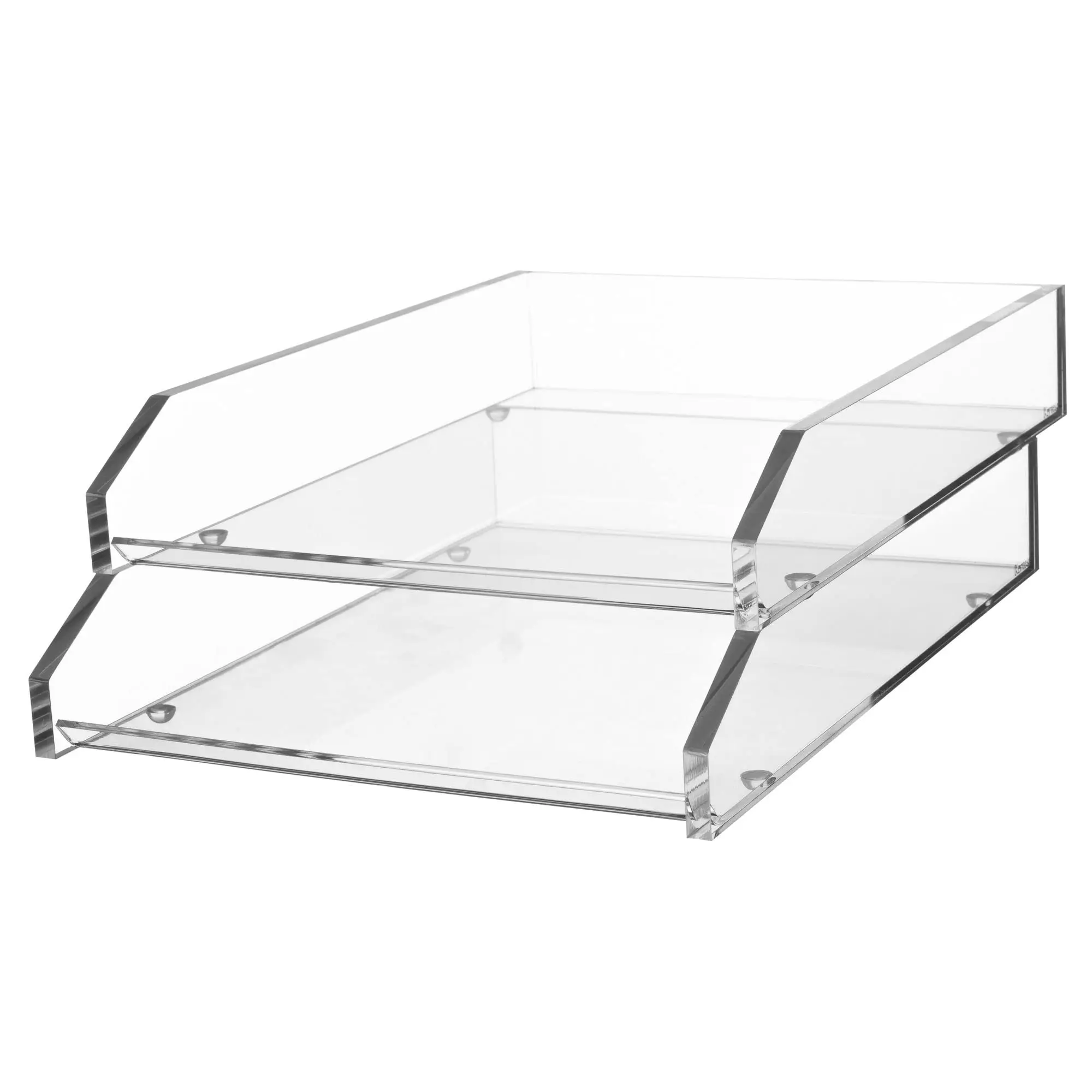 Clear Acrylic Desk Stapler Large Capacity Office Acrylic Organizer Holds Standard Acrylic Staples