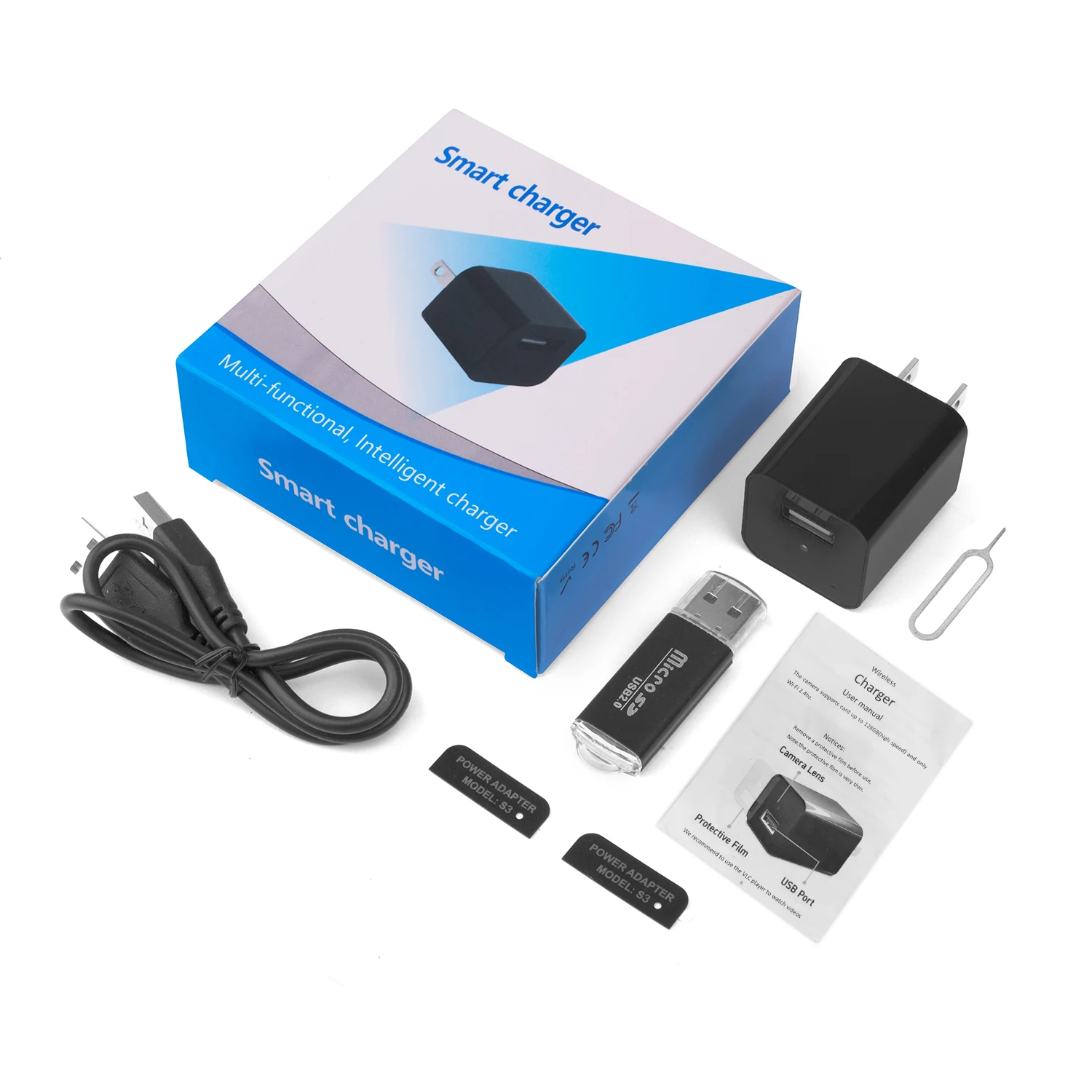  128g Full HD 1080p Домашняя безопасность беспроводная скрытая камера Usb настенное зарядное устройство