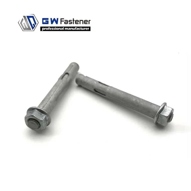 GW Fastsener Factory Hot Dip Galvanised Hex Head Dynabolt Sleeve Anchor Hex Flange Nut Dynabolt