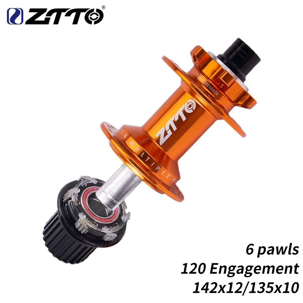 ZTTO P5 Disc Brake 6-Bolt Hub 32 28 36 Hole MTB Hub 120 Engagement 6 Pawl Loud Hub XD HG MS Thru 15x100 12x142 QR 10x135 9x100