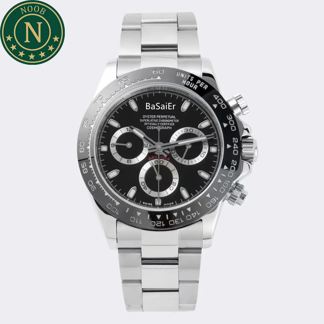 Noob Factory 4130 хронограф часы 904L нержавеющая сталь сапфировое стекло водонепроницаемые Роскошные Daytonaes