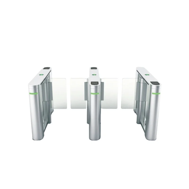 Automatic Flap Turnstile Gate Popular Turnstile With Fingerprint, Card, QR Access Control Flap Barrier