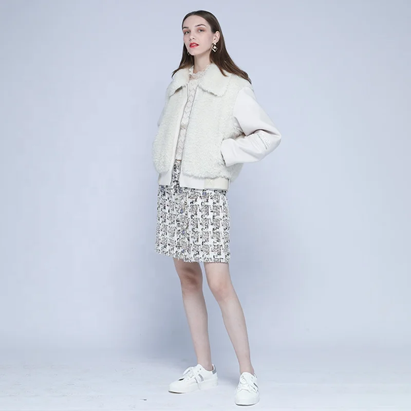 Huiquan new short length outerwear girl elegant Korean women winter loose wool jacket