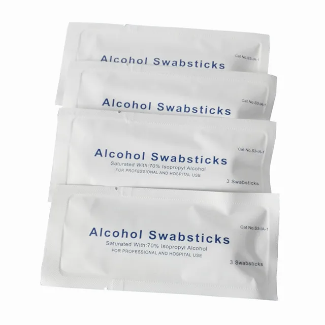 70% Isopropyl Alcohol Swabsticks medical consumable swab stick disinfecting use