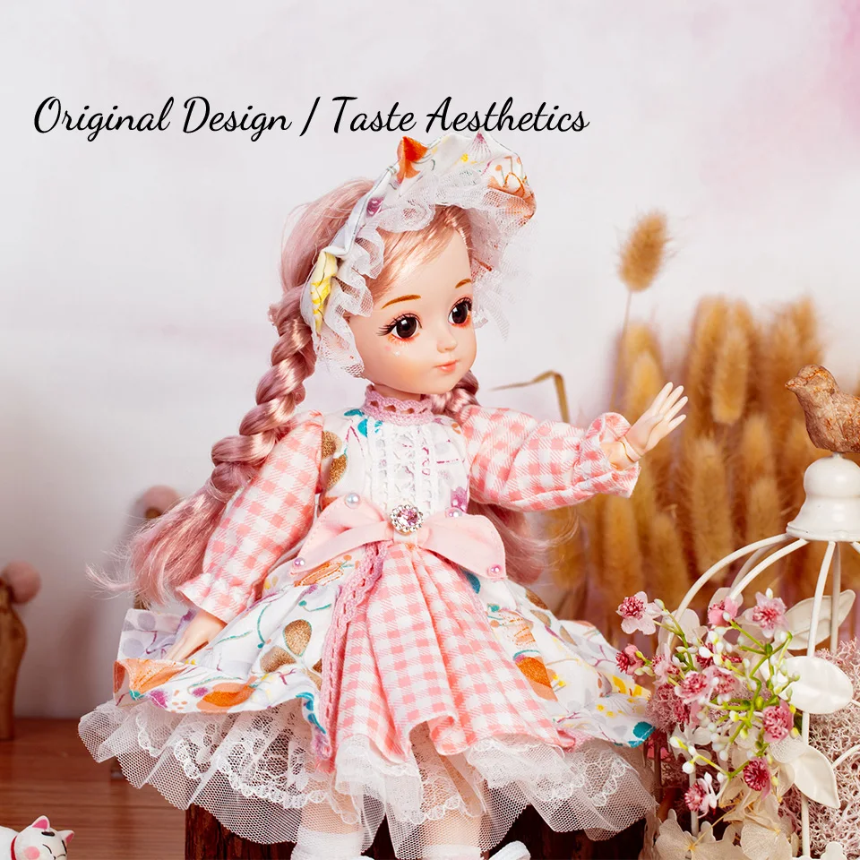 Plastic DIY Toy for Girls Beautiful Princess Baby Girl Dolls for Girls 1/6 BJD Dolls Body Make-up 30cm Fashion Doll Toys