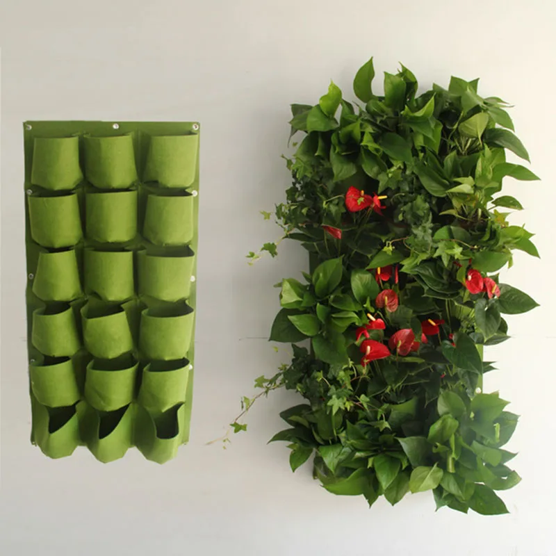 Green wall geotextile felt fabric vertical garden grow bags