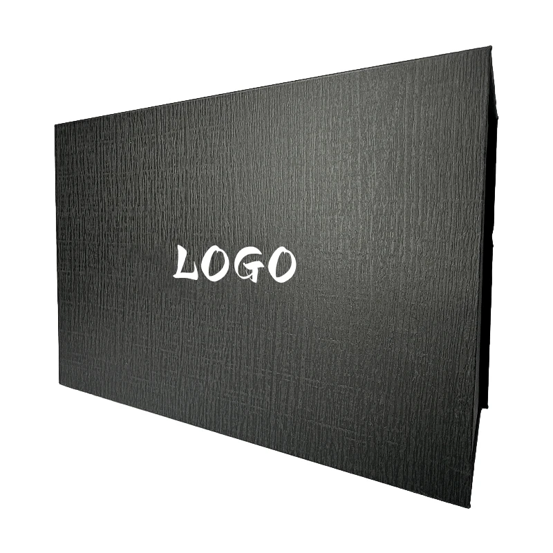 2024 Hot Sale Custom Logo Special Fabric Black Paper lmagenetic Cardboard Boxes for Gift Boxes Packaging
