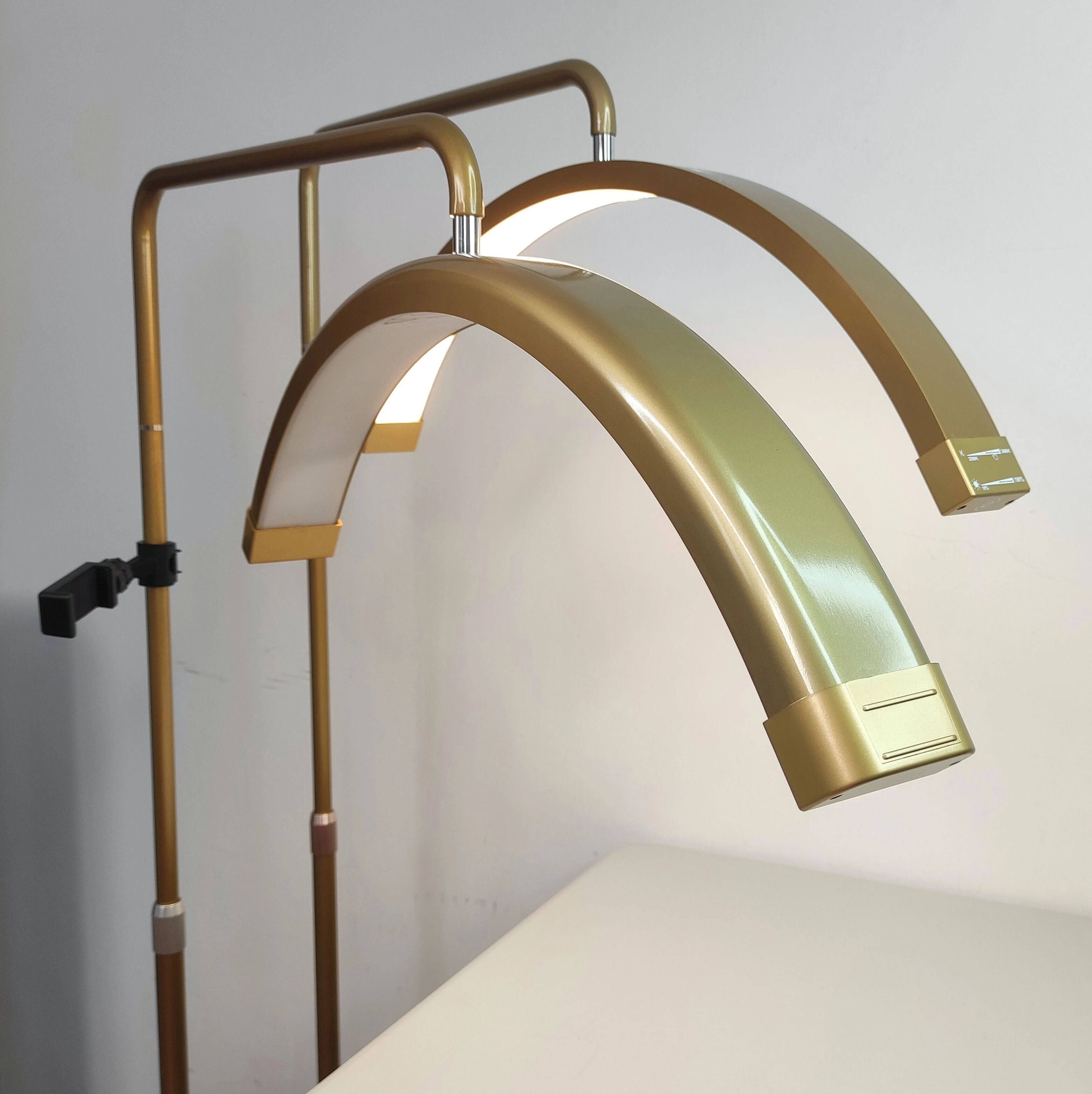 FOSOTO 28Inch Stand Light Led Half-Moon Lamp Crystal EyeLash Light Lash Lamp For Eyelashes Lashes Brown Tattoo Spa Lighting