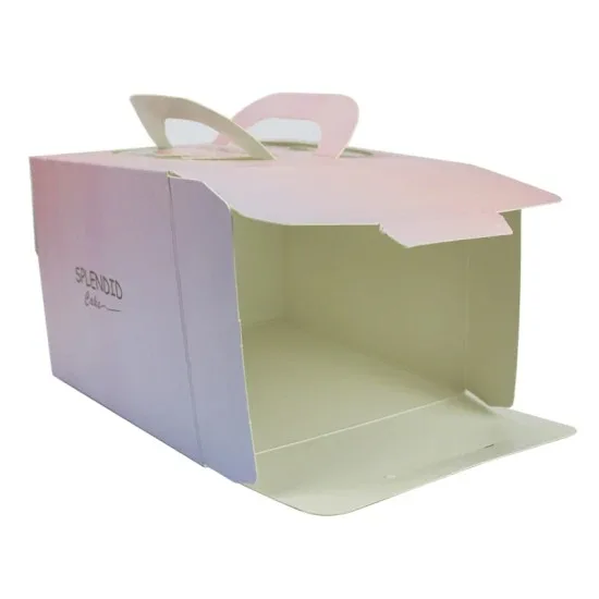 Wholesale Custom Print Cardboard Cake Folding Gift Packing high quality packaging box with soft touch paper