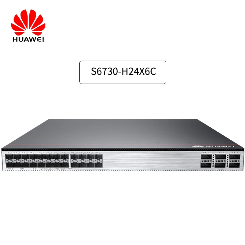 HW 24 Ports POE Gigabit SFP Switch Six 40GE QSFP28  Optional License 1 Power Supply Authorization Available S6730-H24X6C
