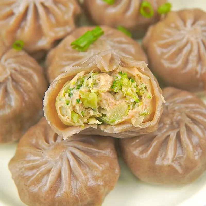 Original Factory Wholesale Buckwheat chicken dumplings healthy bulk breakfast dumplings xiaolongbao