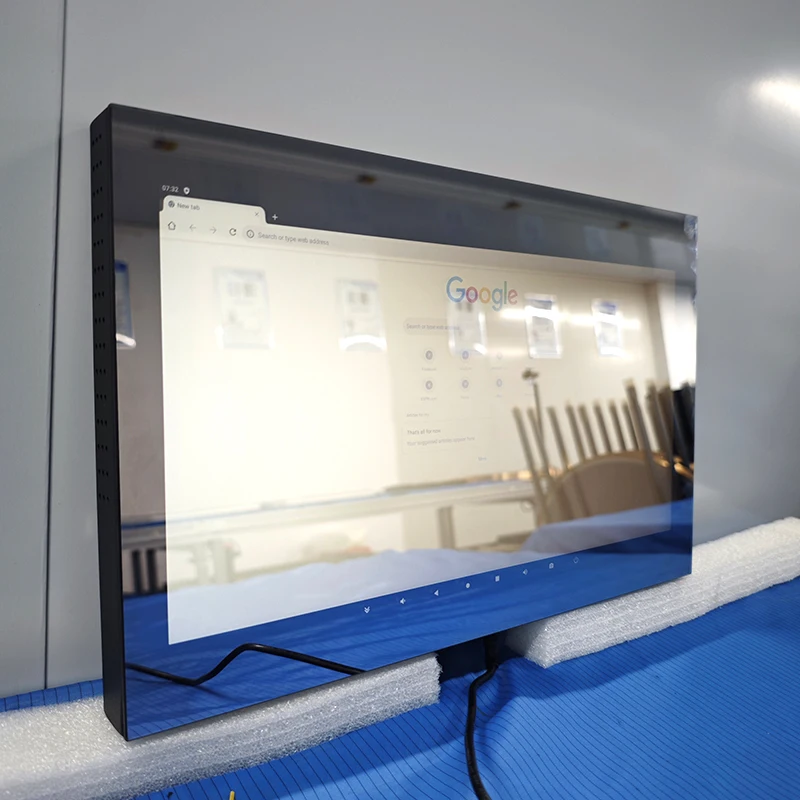 smart mirror professional desktop led rectangle led mirror smart salon mirror with tv