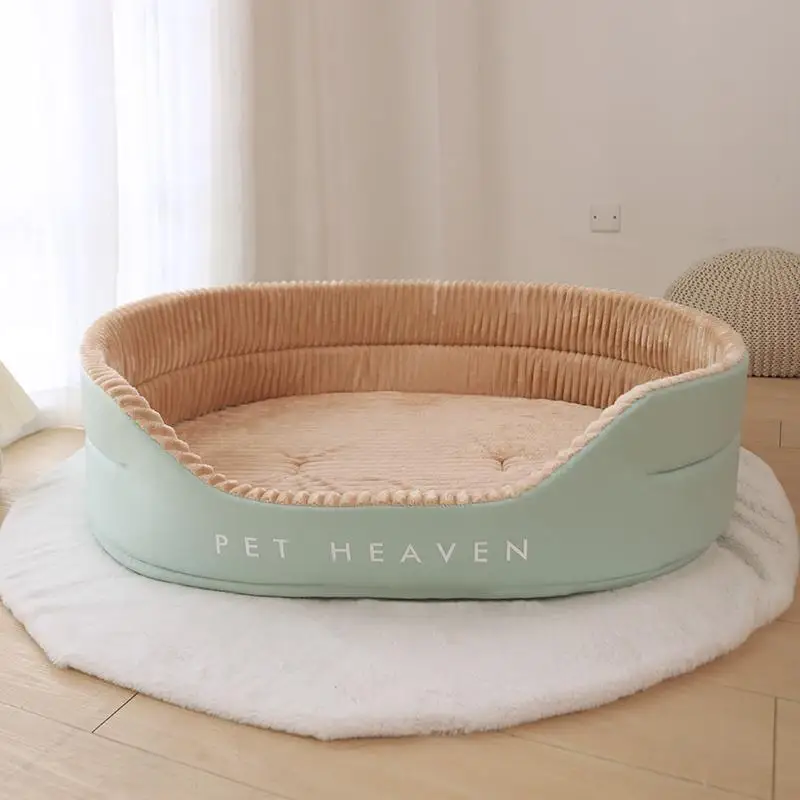 Non-Slip Bottom Breathable Rectangle Dog Bed for Large Dogs Washable Sleeping Orthopedic Calming Pet Cuddler Dog Sofa Bed