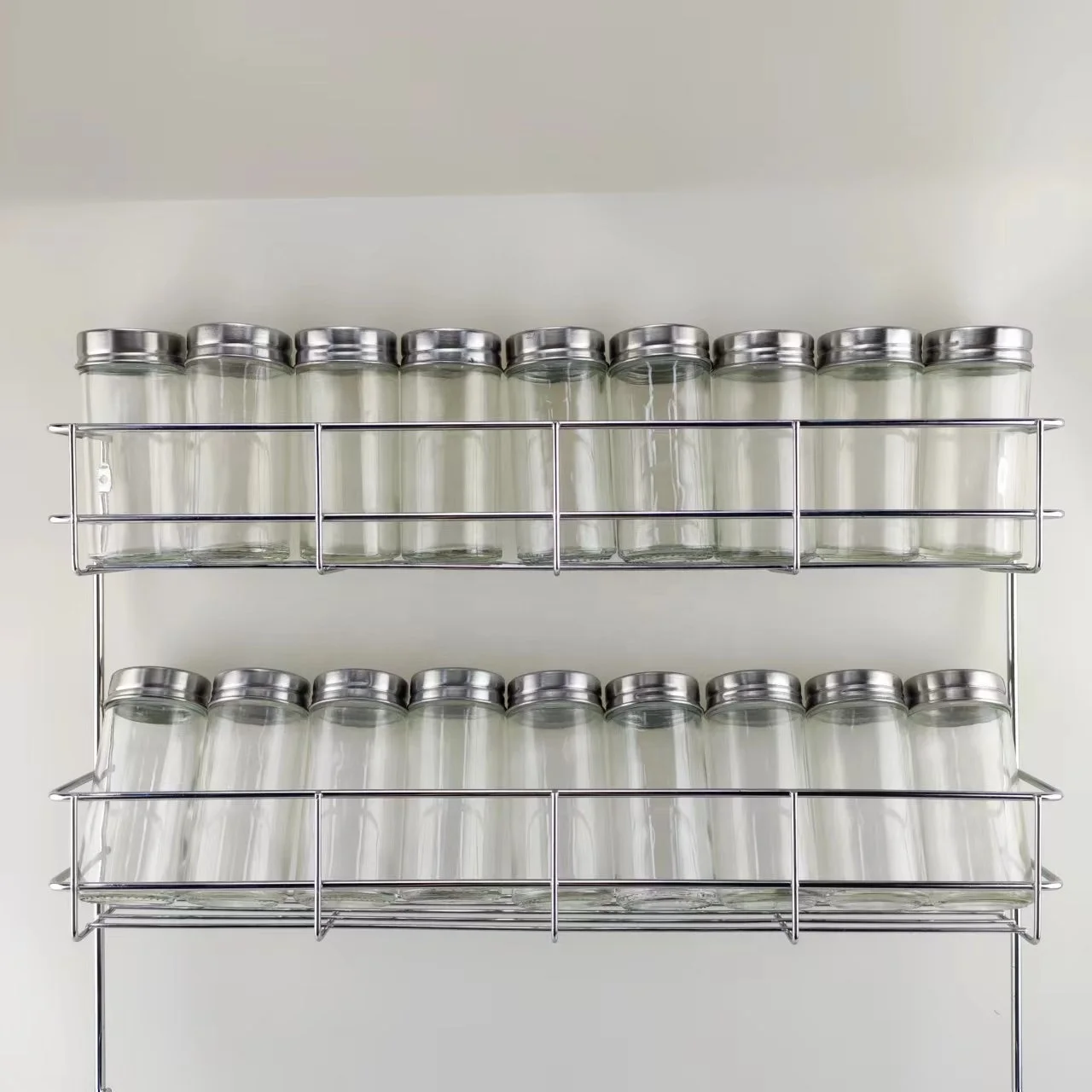 4 Tier Spice Rack Organizer Chalk Marker  for Cabinet, Countertop, Pantry, Cupboard or Door & Wall Mount