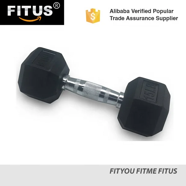 FITUS Gym or Home Equipment Rubber dumbbell Hex Dumbbell cheap price