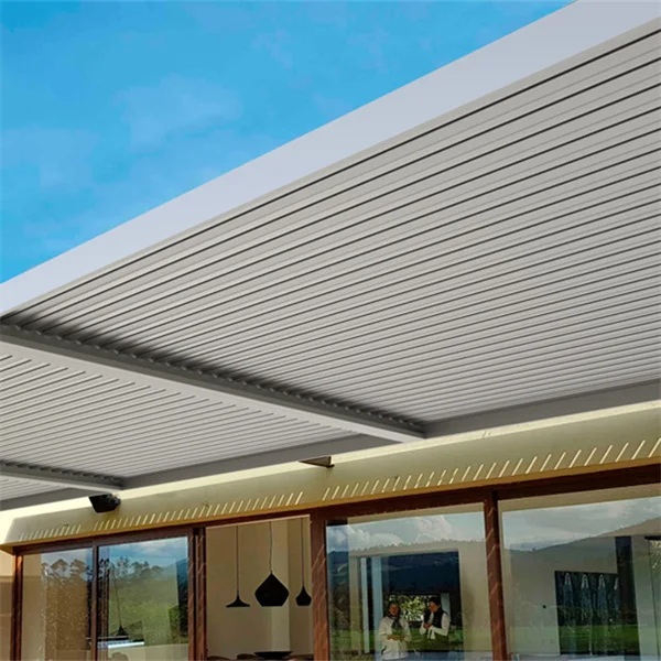 TOMA- Modern Aluminium Heavy Duty Pergola Electric Water-proof Pergola With LED Light