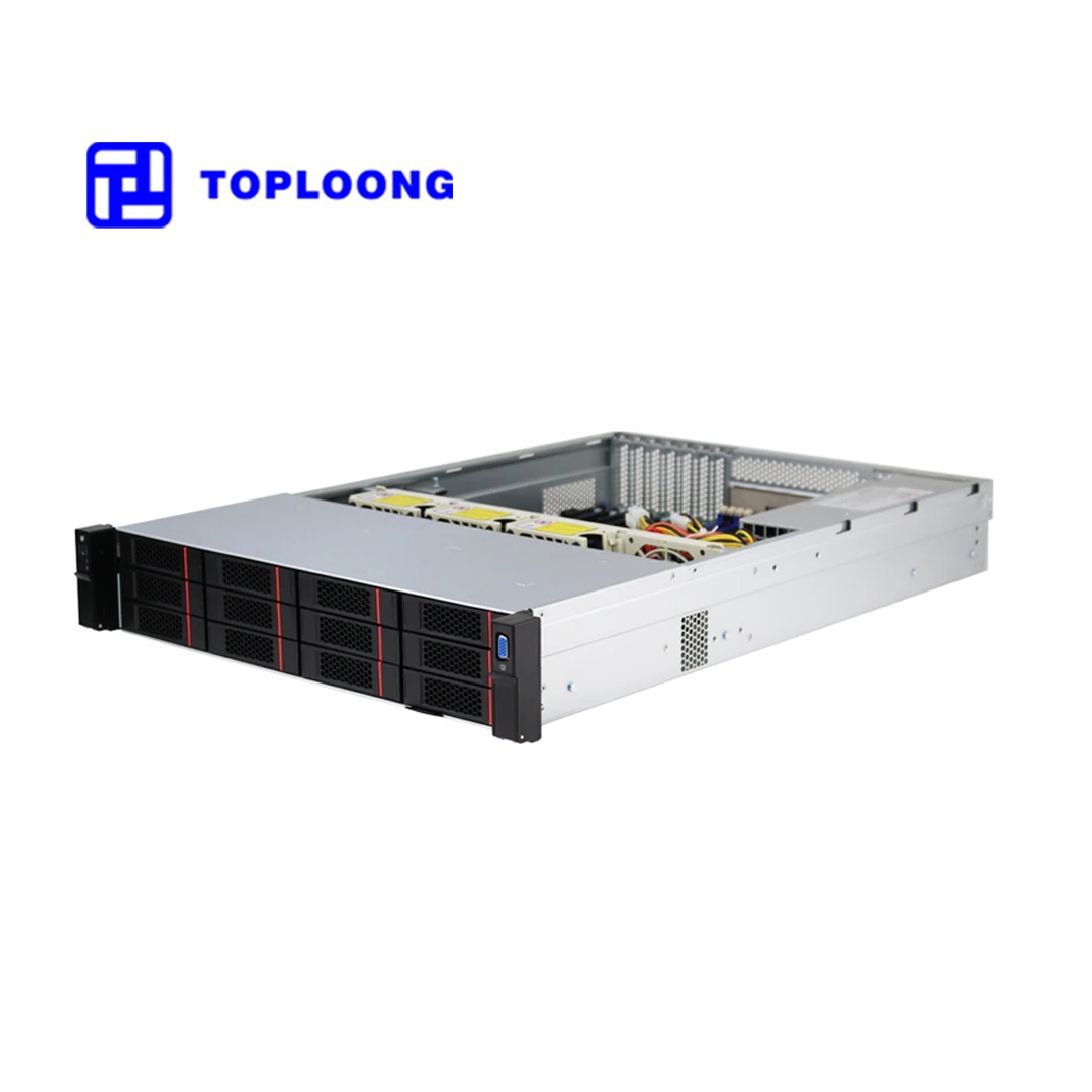Hot Swappable NAS Server Case Rack 2U 12bays 19inches OEM 2U Standard Power Supply or Redundant Power Supply ATX,ATX CN;GUA Usb