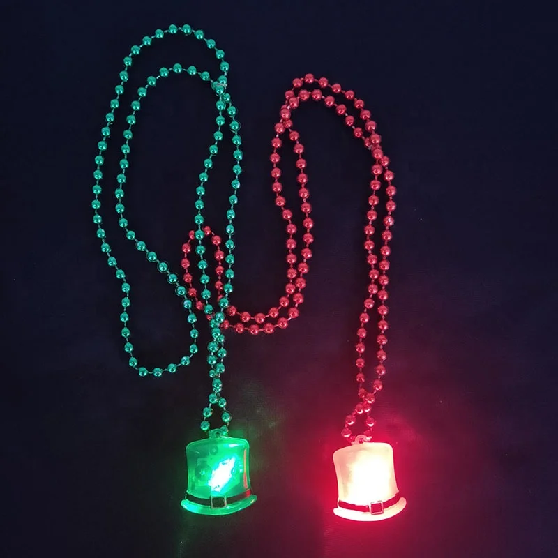 
2021 new arrivals St Patricks Day accessories LED necklace flashing lighted necklaces for kids toys 