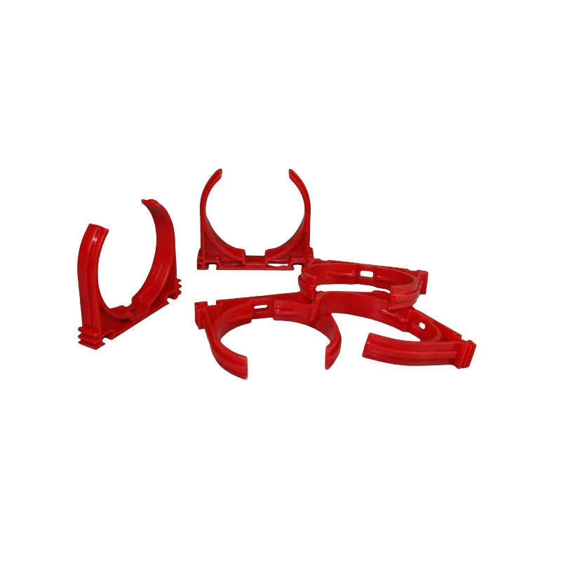 Plastic, U-shaped pipe clamp, integrated fresh air pipe clamp, PE pipe fitting O-shaped pipe clamp