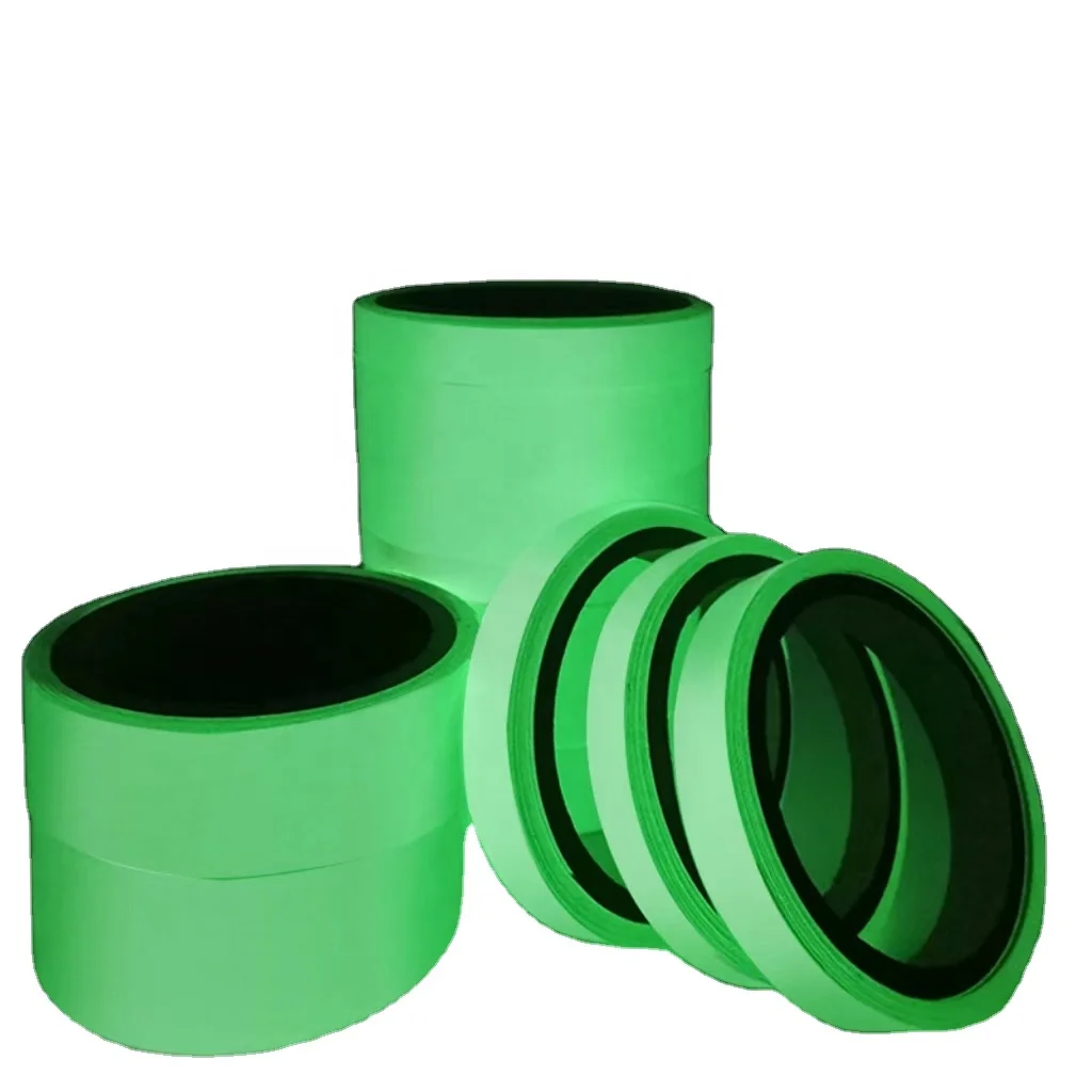 Green glow-in-the-dark tape fire escape warning tape stage safety exit light-emitting PET glow-in-the-dark tape