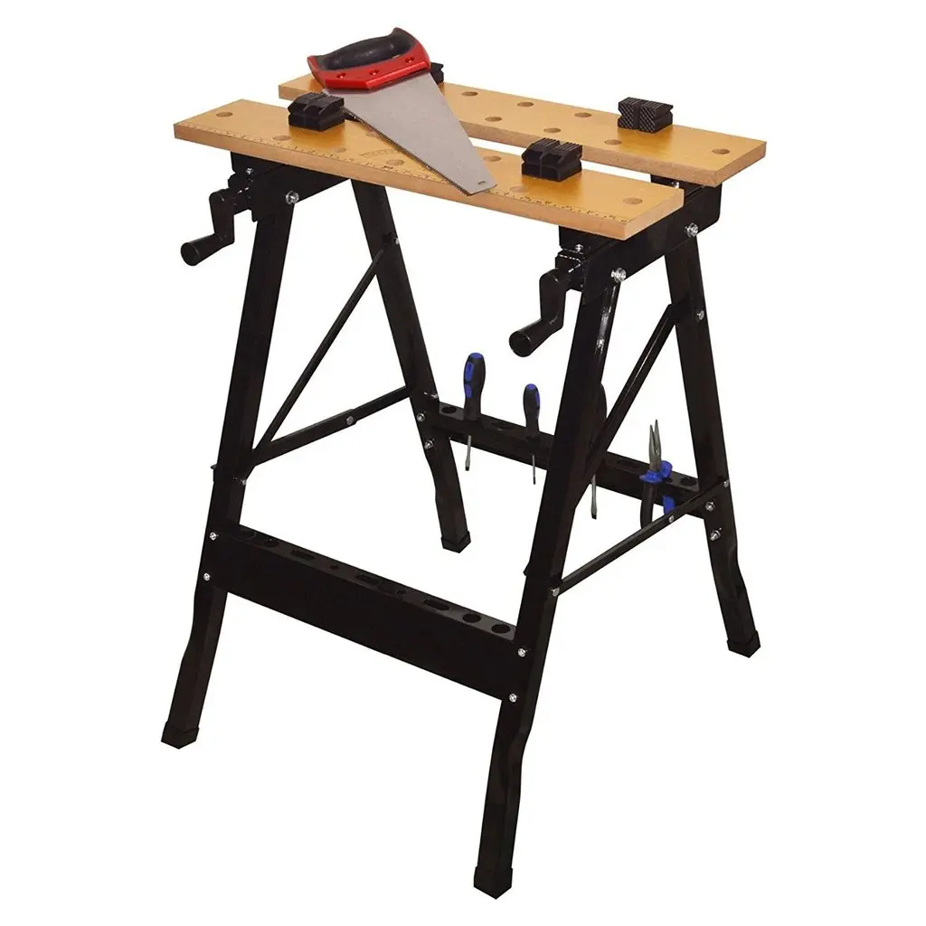 Warehouse heavy duty Telescopic Metal Saw Horse Trestle Work Bench