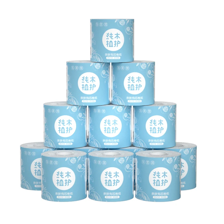 Factory Price High Standard Eco-Friendly Comfortable 4 Ply White Tissue Toilet Paper Roll