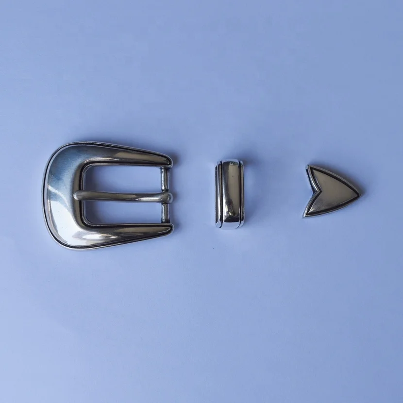 Silver buckle western leather buckle metal buckle