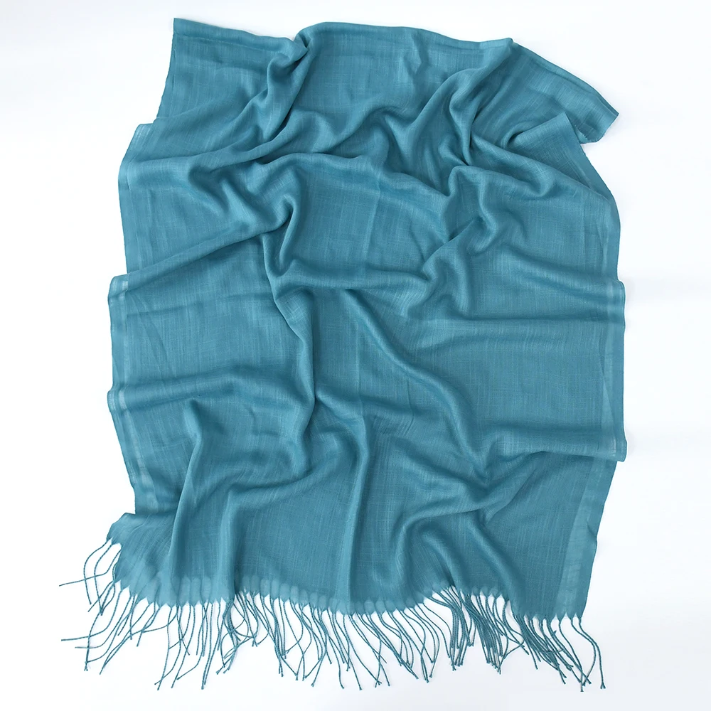 Fashion Solid Color shawl Muslim Women Cotton Crinkle Hijab Shawl Muslim Scarf