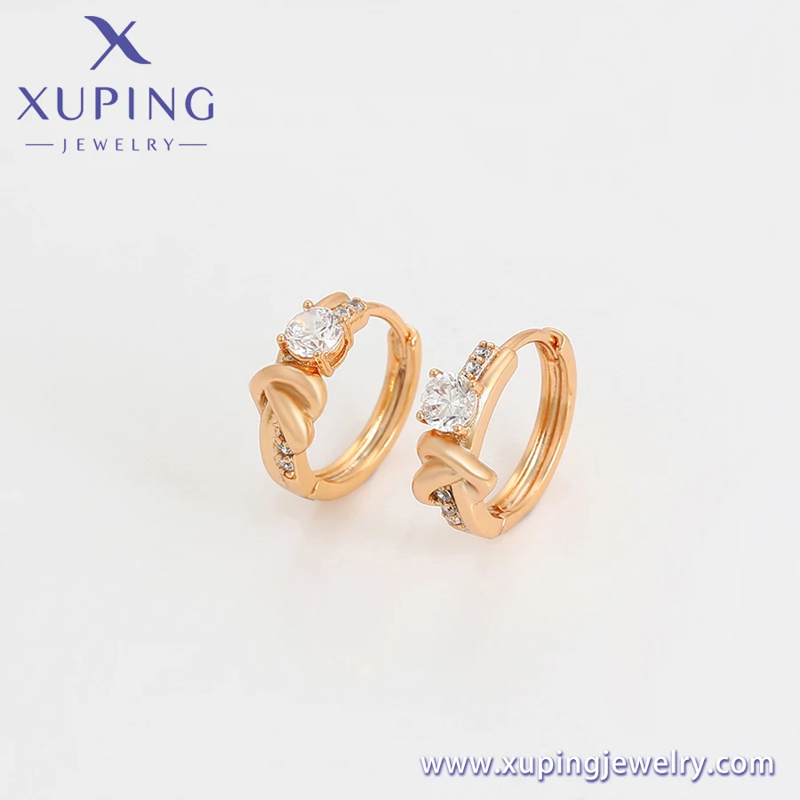 X000019179 Xuping jewelry new design set diamond 18K gold ladies charm jewelry environmental protection copper earrings