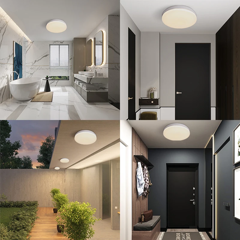 Microwave Sensor Waterproof Plafondlamp Motion Sensor Bathroom Ceil Light Surface Mount Bedroom Modern Led Lampe Ceiling Light