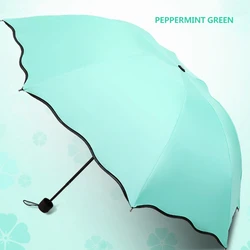 wholesale water bloom rippled edge creative arch with three fold umbrella 8 bones advertising umbrella folding