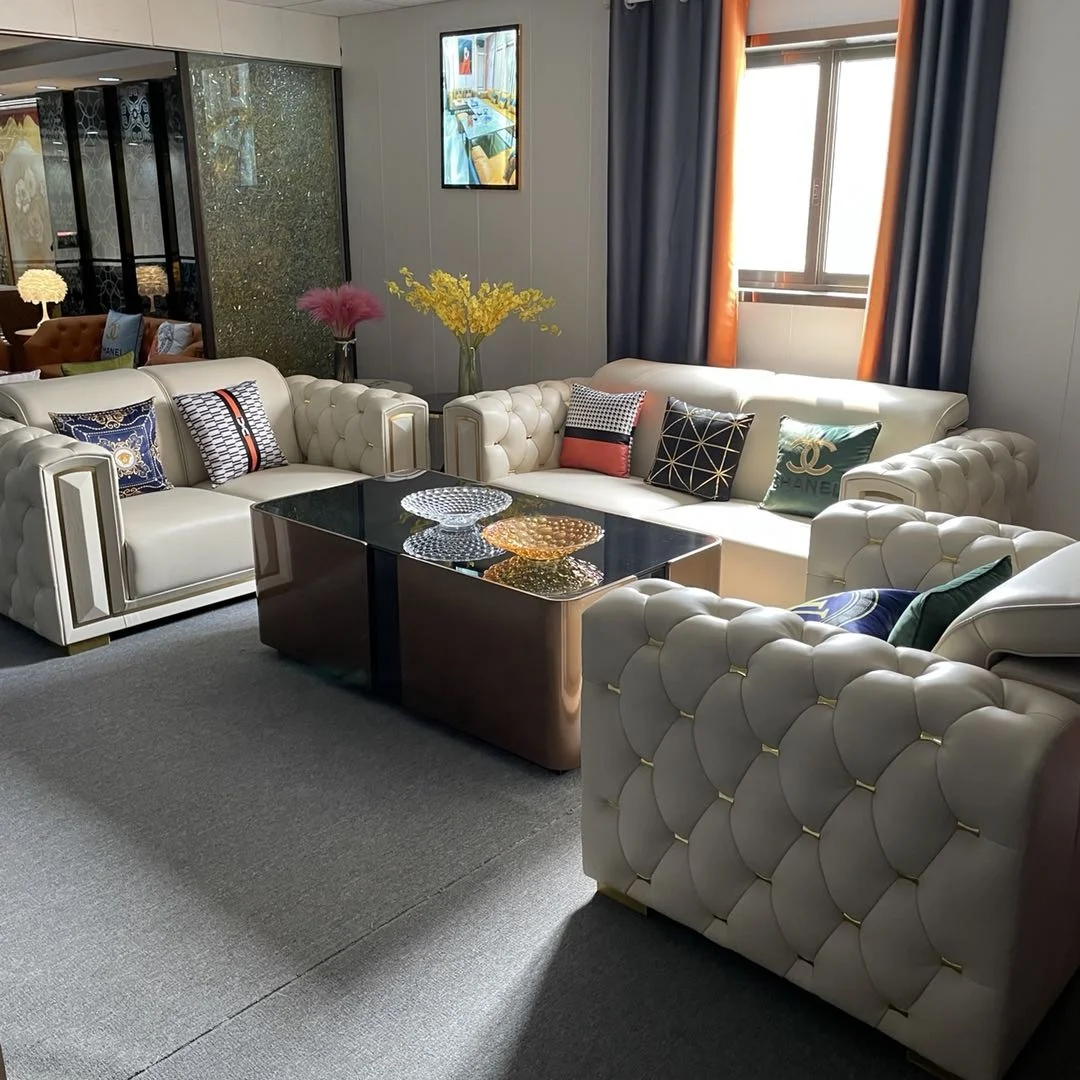 2022 New Design Luxury Living Room Steel Lounge Table