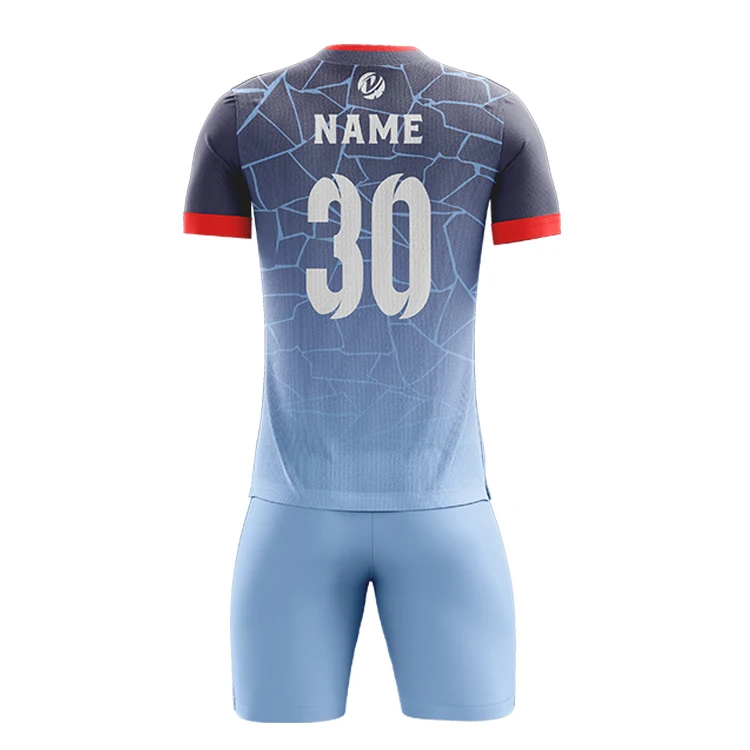 custom design black and red soccer jersey for team