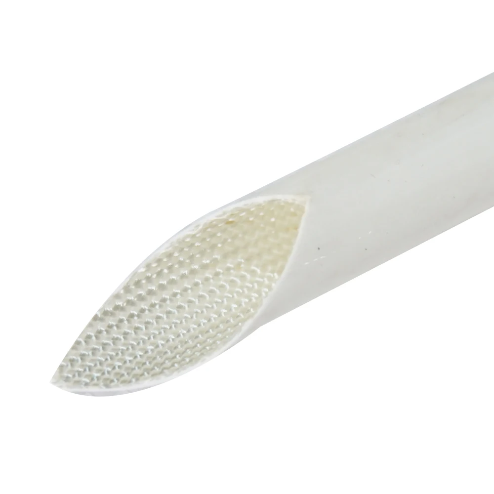 White Silicone  Fiberglass  sleeving