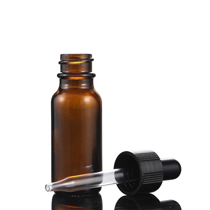 2 унц. 60 мл Янтарный Бостон стекло Эфирные масла падение бутылки с черным Стекло капельницы