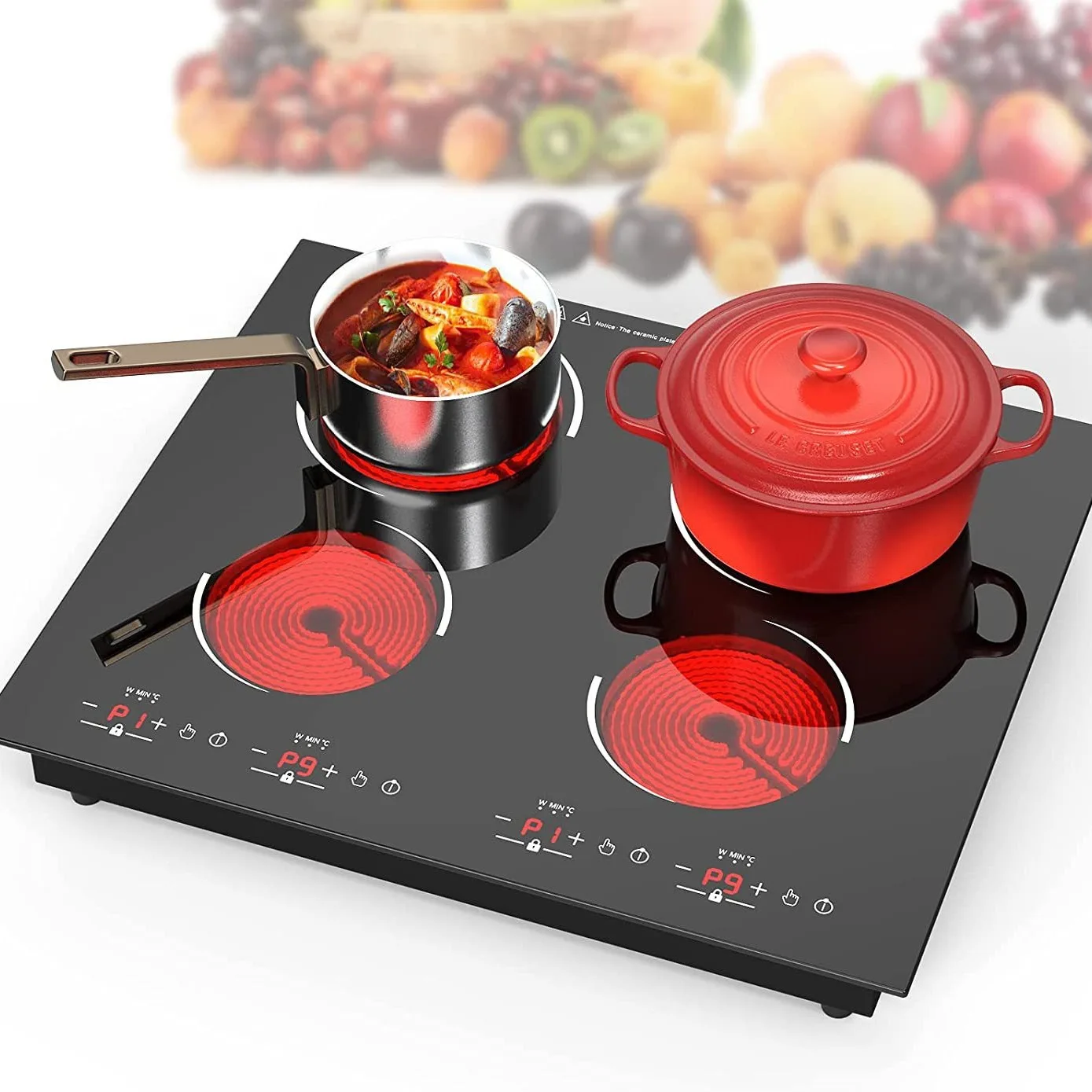 D High power 4 burner infrared electric ceramic household induction cooker multi-function portable heater infrared electrical
