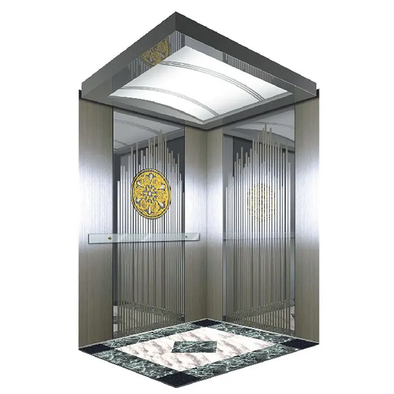 6 person building glass panoramic passenger elevator