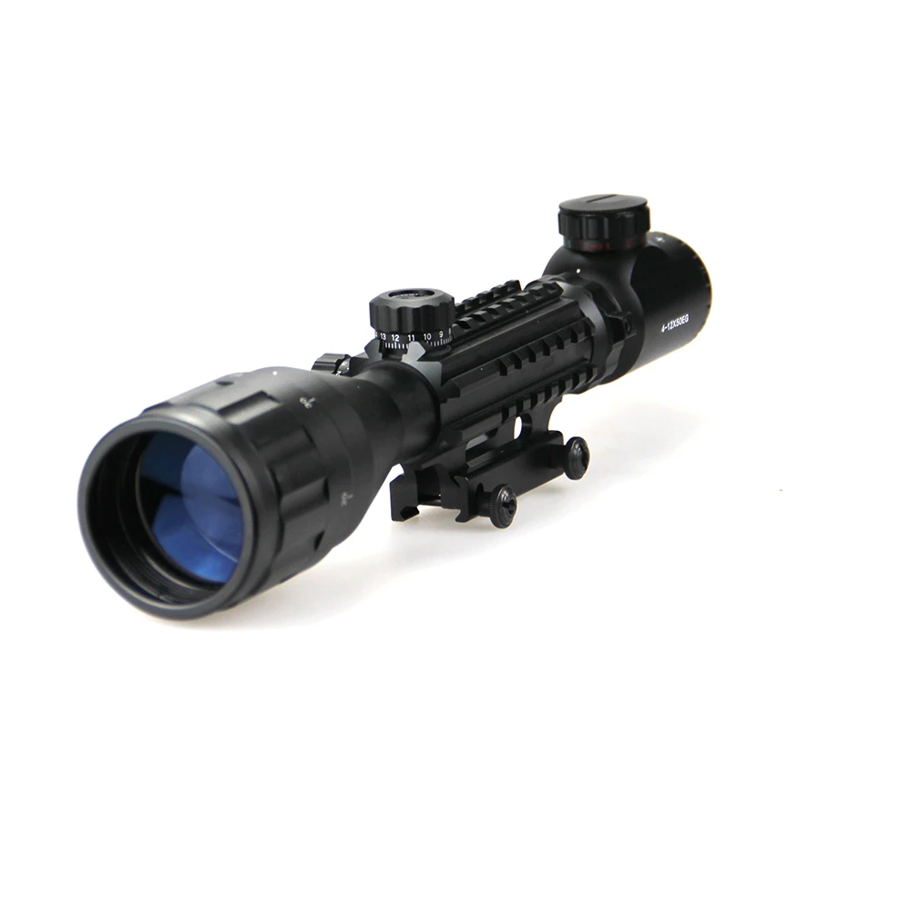 High Quality C4-12X50AOEG Optical Front Adjustable Objective Red & Green Illumination Flip-Open Lens Cover Scopes Accessories