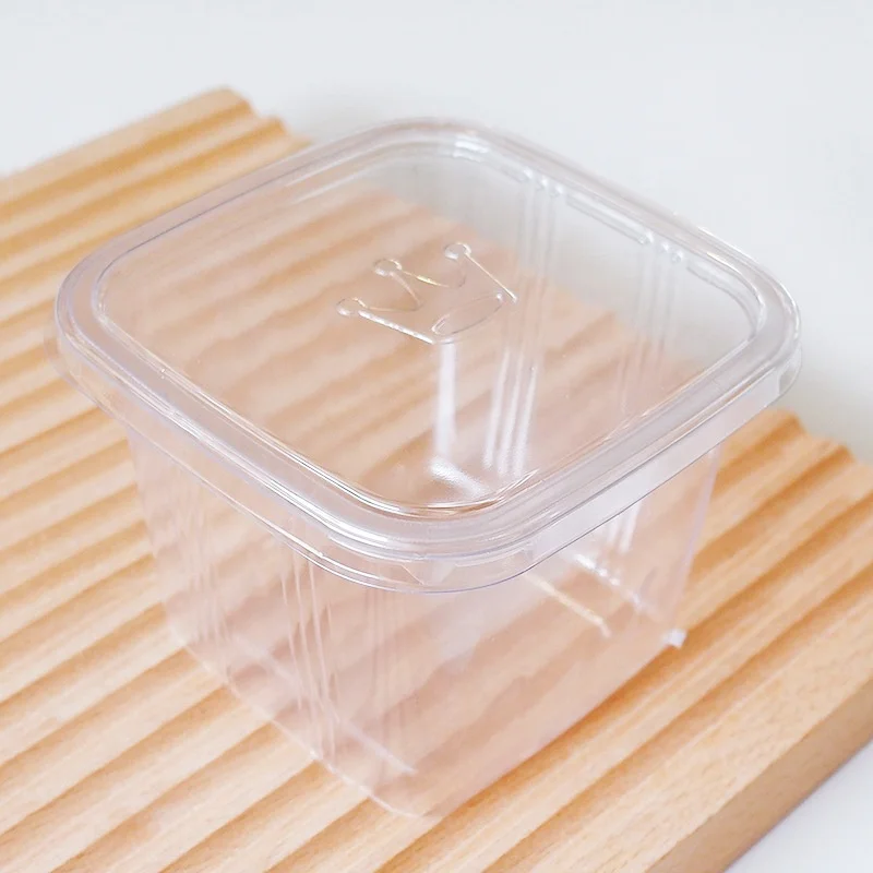 Square Clear Plastic Mousse Cake Box Gift Package Storage Box Wedding Party Favor Gifts Plastic Boxes