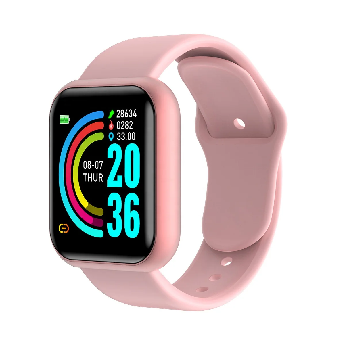 Spot Goods Y68 Color Screen Smart Bracelet Gift Heart Rate Blood Pressure Oxygen D20s Sports